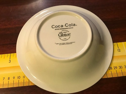 Coca Cola by Gibson Designs Genuine on Red Rim 10" Plates and 8 1/4 Bowls - Picture 34 of 34