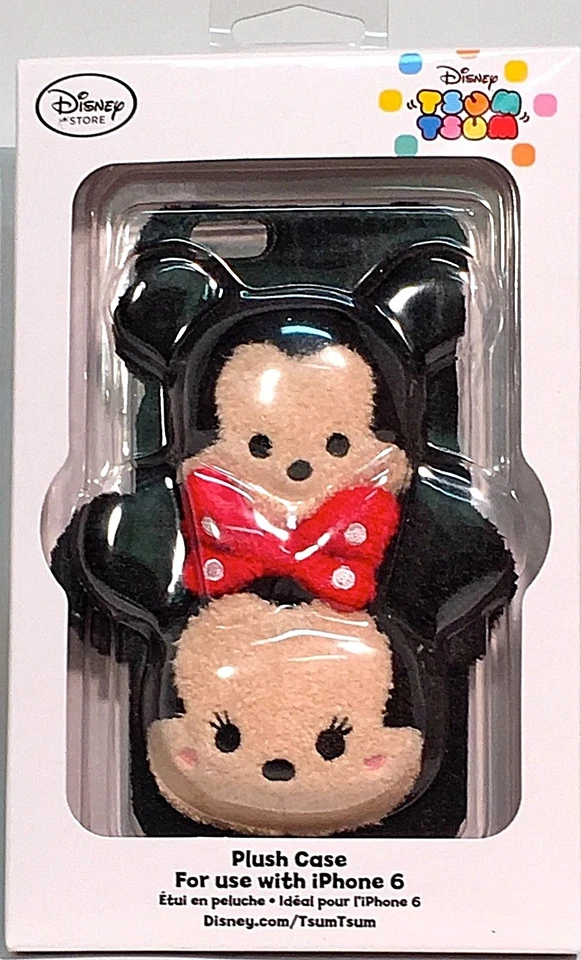 FUNDA CLIP 3D iPhone 6 Peluche Tsum Tsum RARO Disney Store MICKEY & MINNIE MOUSE Foto 2 de 4