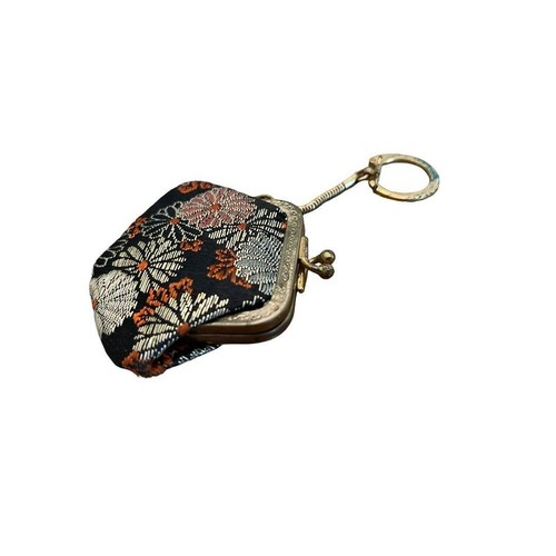 Vintage 1950s Clasp Keychain Rainbonnet Holder Change Purse Embroidered - Picture 6 of 12