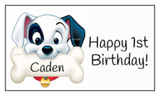 8 Personalized Kids Birthday Party Stickers, Large Square Rectangle, 3.5" x 2"