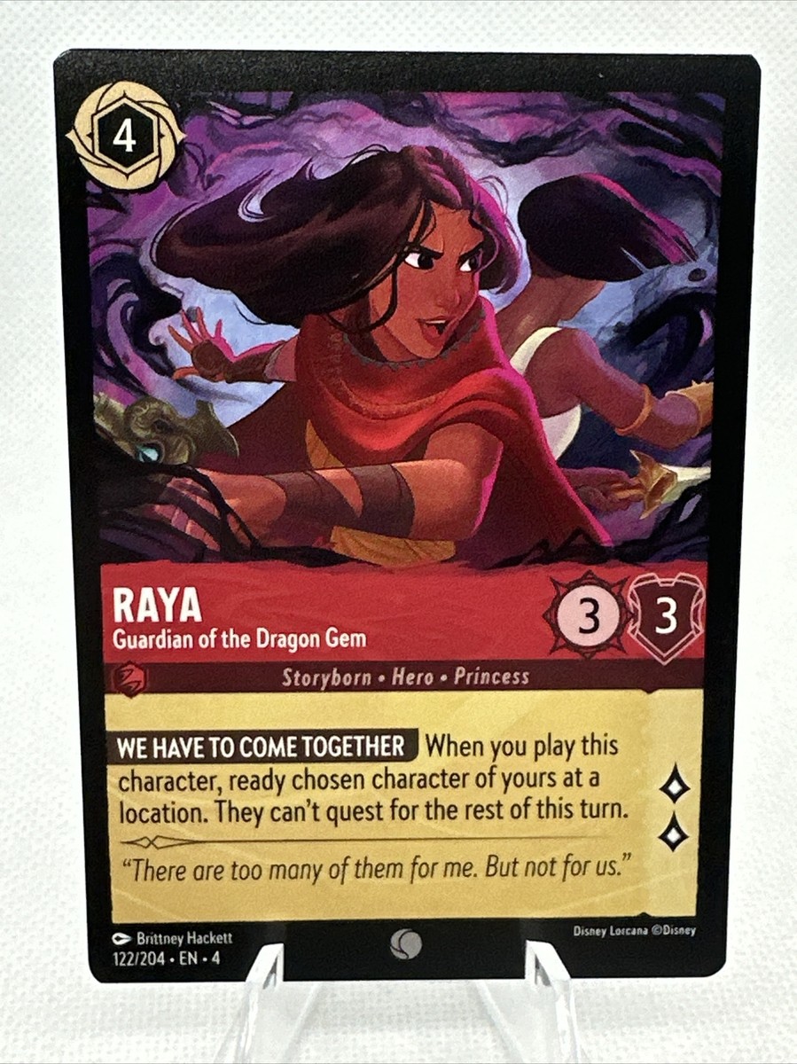 raya lorcana card Disney Lorcana Ursula's Return Trading Card 122/204 Raya Guardian Of the  Dragon
