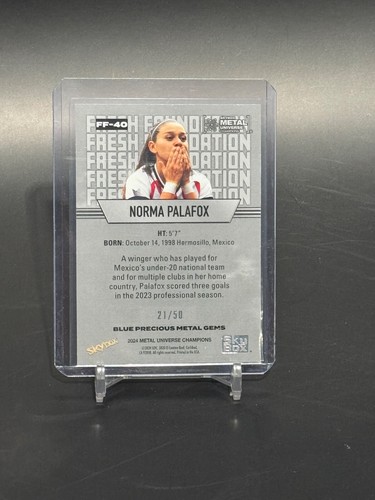 2024 Metal Universe #FF-40 Norma Palafox RC Blue Precious Metal Gems /50 - Picture 2 of 2