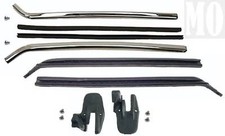 1967-69 Camaro Or Firebird Quarter Window Chrome Trim Weatherstrip Kit