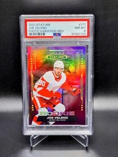 Joe Veleno 2021-22 Upper Deck Stature Photo Variation Red RC #24/33 Rookie PSA 8