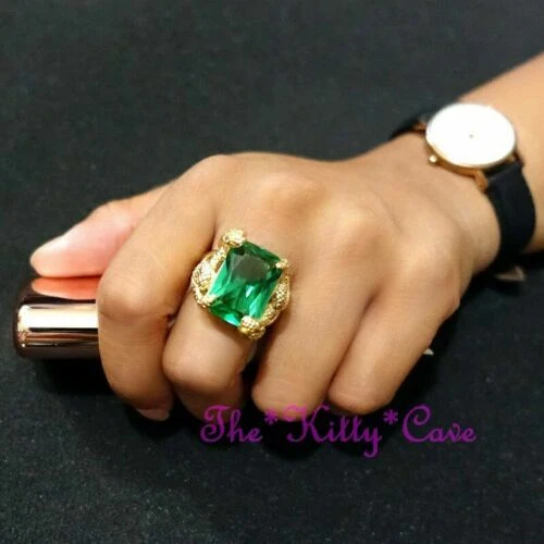 Gelbgold beschichtete Modeschmuck-Ringe Kristall