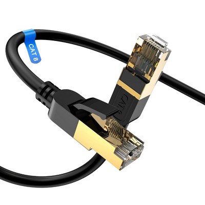 Cat 8 Ethernet Cable 8ft High Speed Heavy Duty 26awg Cat8 Lan Network Cable 40gb