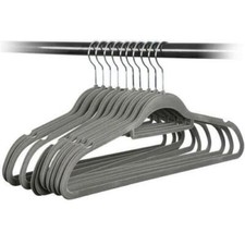 Velvet Flocked Hangers for Clothes and Trousers Non-Slip Space Efficient Design