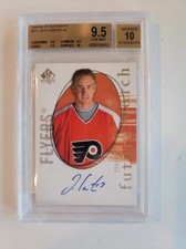 Jeff Carter 2005-06 SP Authentic #177 Future Watch Rookie Autograph /999 BGS 9.5
