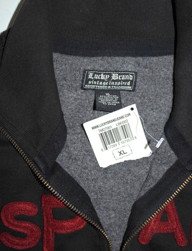 NWT XL Mens Lucky Brand Espana Madrid Torero Campeon Zippered Front Sweatshirt - Picture 5 of 5