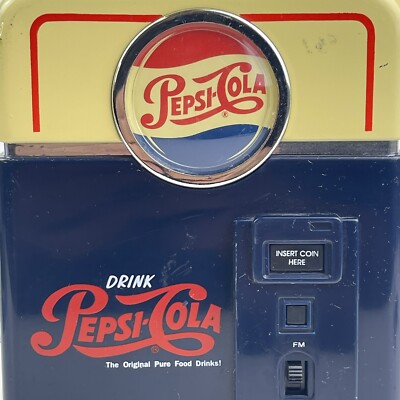 Pepsi Cola Ice Cold Vending Machine AM/FM Radio 1998 Not Working
