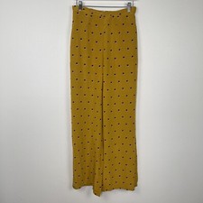 ASTR The Label Pant Women’s Yellow Dot Wide Leg High Rise Palazzo Pant