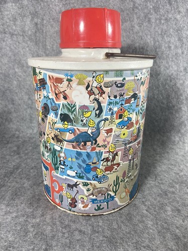 1950’s Esso Oil Company USA Highlights Travel Map Cooler - Picture 3 of 7