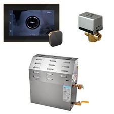 MSSUPER3 15kW Steam Shower Pkg w/iSteamX Ctrl-Blk Brushed Bronze max 482CuFt 