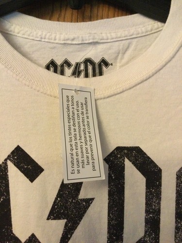 AC/DC - “Back In Black - 1980 US Tour” - 2018 White Shirt - NWT - M. - Picture 2 of 4