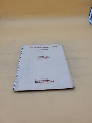DATA PULSE MODEL 108 PULSE GENERATOR OPERATION & MAINTENANCE GUIDE MANUAL BOOK 