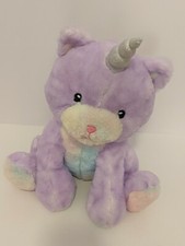 FAO Schwarz Glow Brights Toy Plush LED with Sound Kittycorn 15" Stuffed Animal