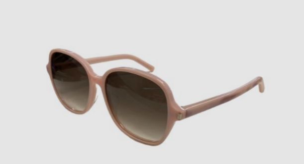 Occhiali da sole quadrati Saint Laurent da donna rosa acetato $395 taglia 57 16 140