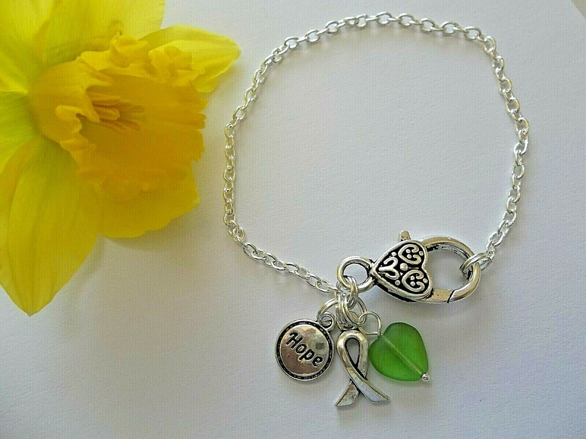 LYMPHOMA CANCER LYME DISEASE AWARENESS CHARM BRACELET
