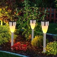 Steckleuchte Solarlampe AußEnleuchte Lampe 3Er Set Feuereffekt Erdspieß IP44 Led