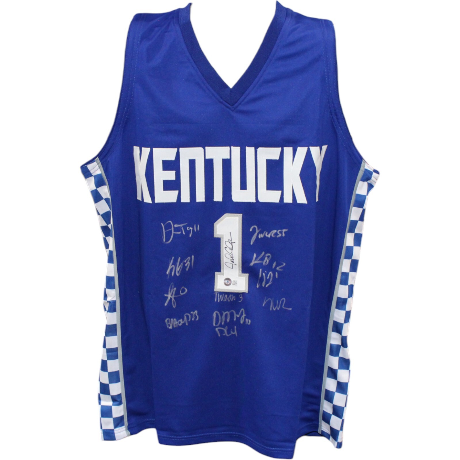 Multi Signed Autographed Signed Kentucky Wildcats 21/22 College Style Jersey Calipari Beckett 
