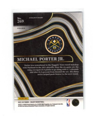2021-22 Panini Select - Courtside Blue Shimmer Prizm #269 Michael