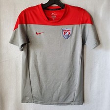 USMNT Soccer Jersey Teen's Large Grey Short Sleeve Nike