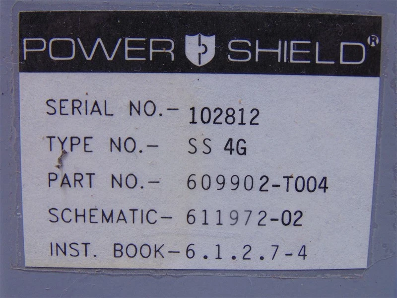 Unidad de viaje de estado sólido ABB SS 4G Power Shield 609902-T004 250-600 amperios usada Foto 4 de 4