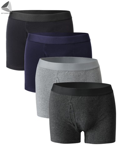 Mens Boxer Briefs Breathable Cotton Underwearl Support Pouch Boxers L, Dark Grey - Picture 14 of 17