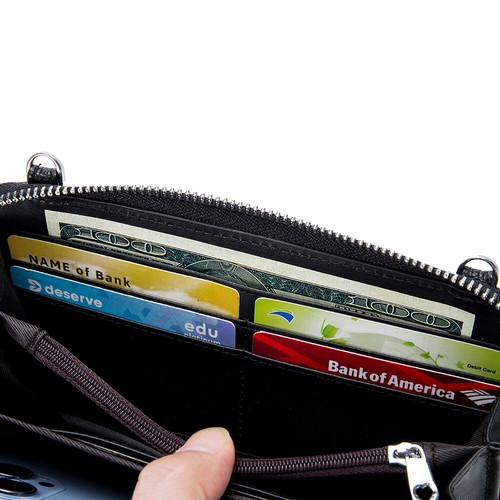 Womens Leather Wallet Crossbody Shoulder Strap Bag Touch Screen Cell Phone Purse - Picture 6 of 35