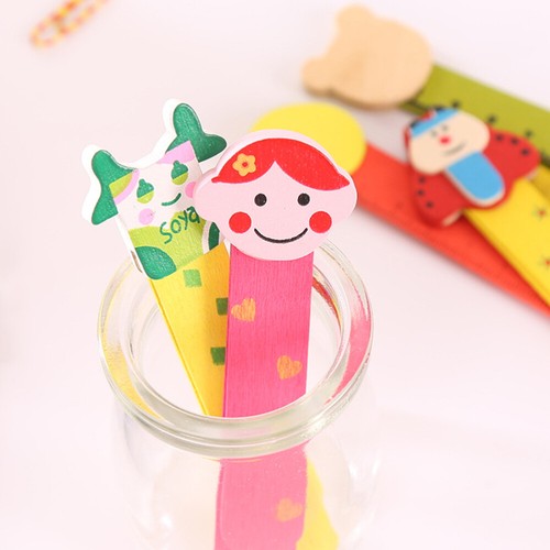 10 Pcs Wooden Bookmark Cute Bookmarks for Kids Cartoon Bookmarker Child Student - Picture 9 of 11
