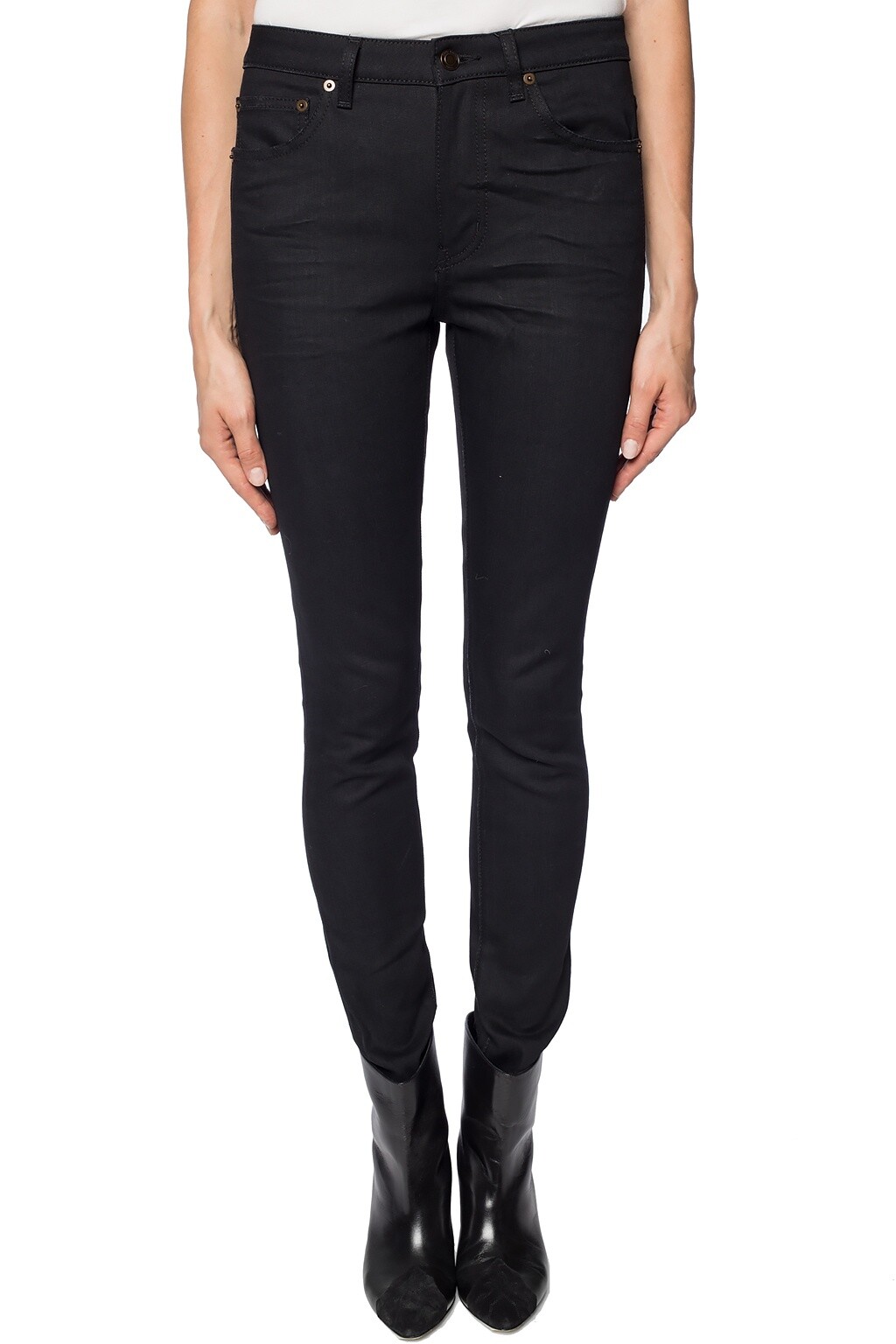 Jeans donna woman's nuovi lusso originali Saint Laurent 537798 grandi 27