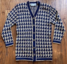 Vintage Ami Knits Cardigan Sweater Womens Size 2 Petite USA Made Shoulder Pads