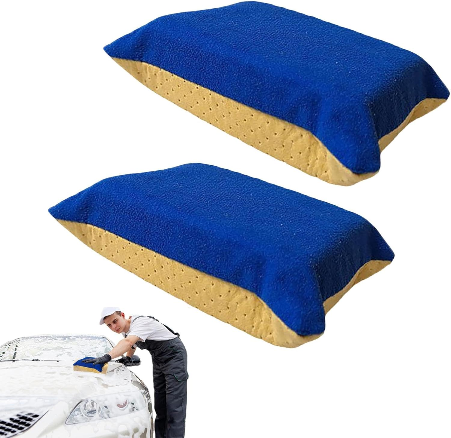 2Pcs Super Absorbent Windshield Defogger Sponge for Quick Cleaning and Fog Removal