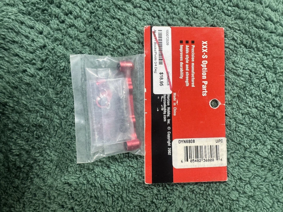 Dynamite 铝制前块/支点 0°-4° 适用于 Losi XXX-S - 红色 DYN6808 — 第 2/2 张图片