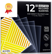 Big Fudge 12" Vinyl Record Sleeves - Outer 50 Pack 12", Clear