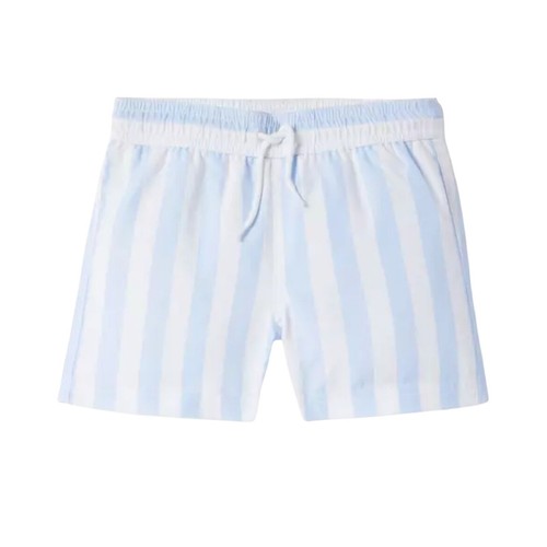 Janie and Jack Boys Recycled Striped Swim Trunk Shorts Beach Blue White Size 4