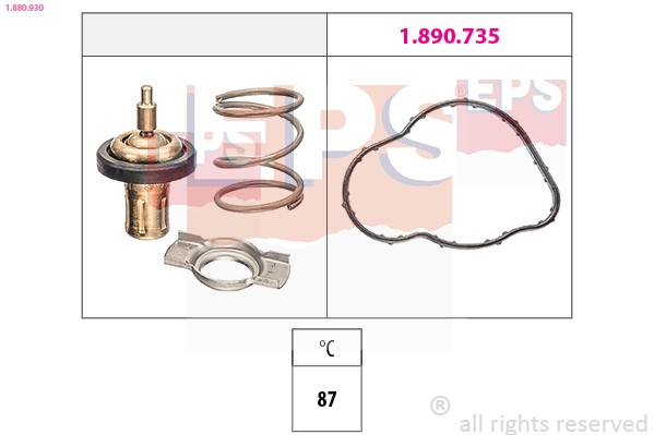 THERMOSTAT COOLANT 1.880.930 FOR RENAULT CLIO/IV/Sport/Tourer/SPORT/TOURER/MIO