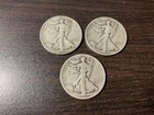 1920 walking liberty half dollar's lot of 3 coins #67