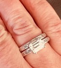 Princess Baguette Wedding Ring Set Size 9 — photo 8