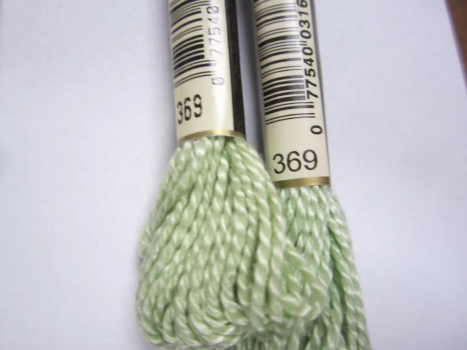 DMC Cotton Perle #3 Medium & Light Greens Embroidery Floss Thread 15.4 yards - Image 2 of 4