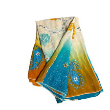 Indian Traditional Saree Women Wrap Dress Georgette Drape Embroidered Sari 5YD