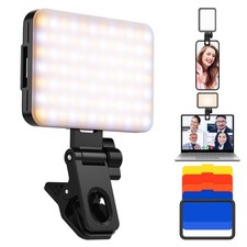 LED Video Light, Clip Fill Light with 4 Color Filter, 2000mAh Rechargeable Co...