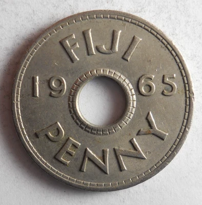 1965 PÉNIE DE FIJI - Pièce Excellente - LIVRAISON GRATUITE - Bin #410 - Photo 1/2