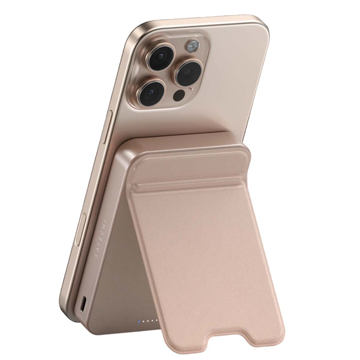 Batterie externe Satechi 5000 mAh support Qi2 intégré gris