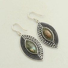 Labradorite Gemstone Handmade Drop Dangle Earrings Jewelry For Women 2