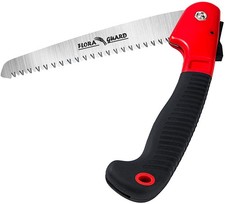 FLORA GUARD 7.7-Inch Folding Saw, Pruning Hand Saw with Triple-Cut Razor Red 