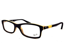 RAY BAN KIDS RB 1546 3435 BLACK YELLOW EYEGLASSES RX 48-26-125 W/ CASE BRAND NEW