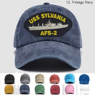 Customized Personalization Embroidered Hat Uss Sylvania Afs-2, Trucker Hat, Gift