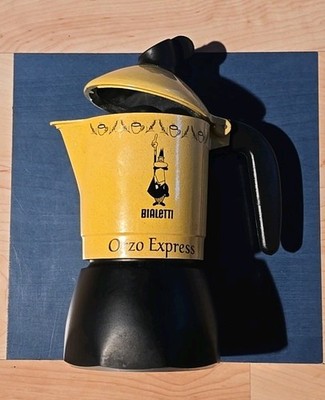 Bialetti Moka Orzo Express 4 Tassen, Gelb, 1x benutzt  Verpackung