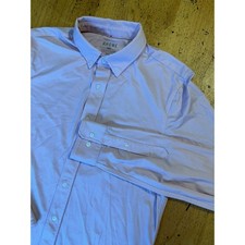 Rhone Commuter Size M Mens Pink Geometric Long Sleeve Stretch Button Down Shirt